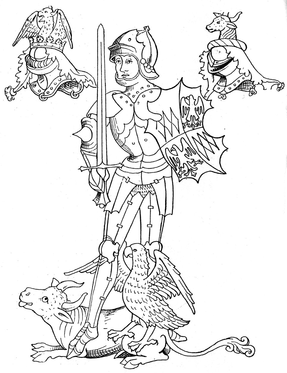Warwick the Kingmaker , engelsk adelsmann og soldat fra 1400-tallet, 1893 av Unbekannt