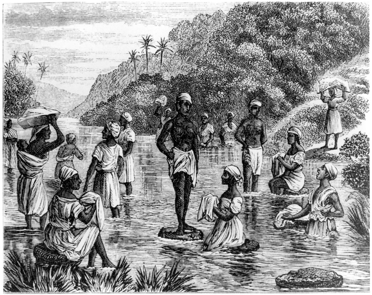 Vaske klær, Santo Domingo, 1873 av Unbekannt