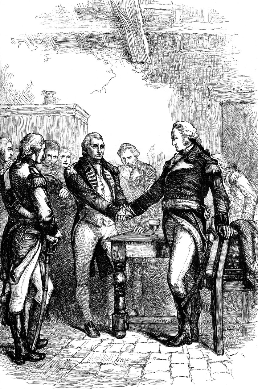 Washington tok avskjed med sine gamle kamerater, 1783 c1880 av Unbekannt