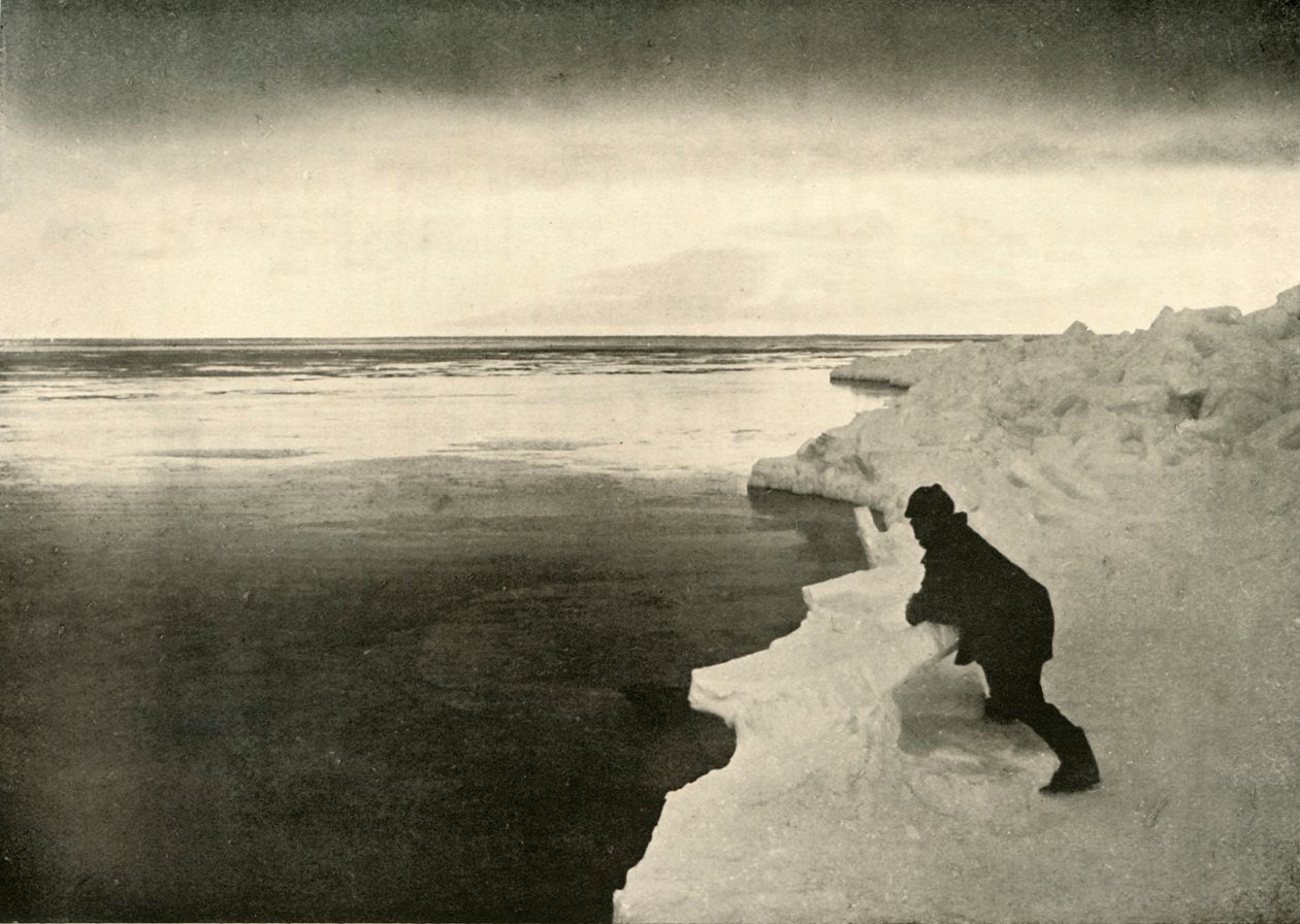 Watching for Seals at the Ice-Edge, c1908, 1909. av Unbekannt