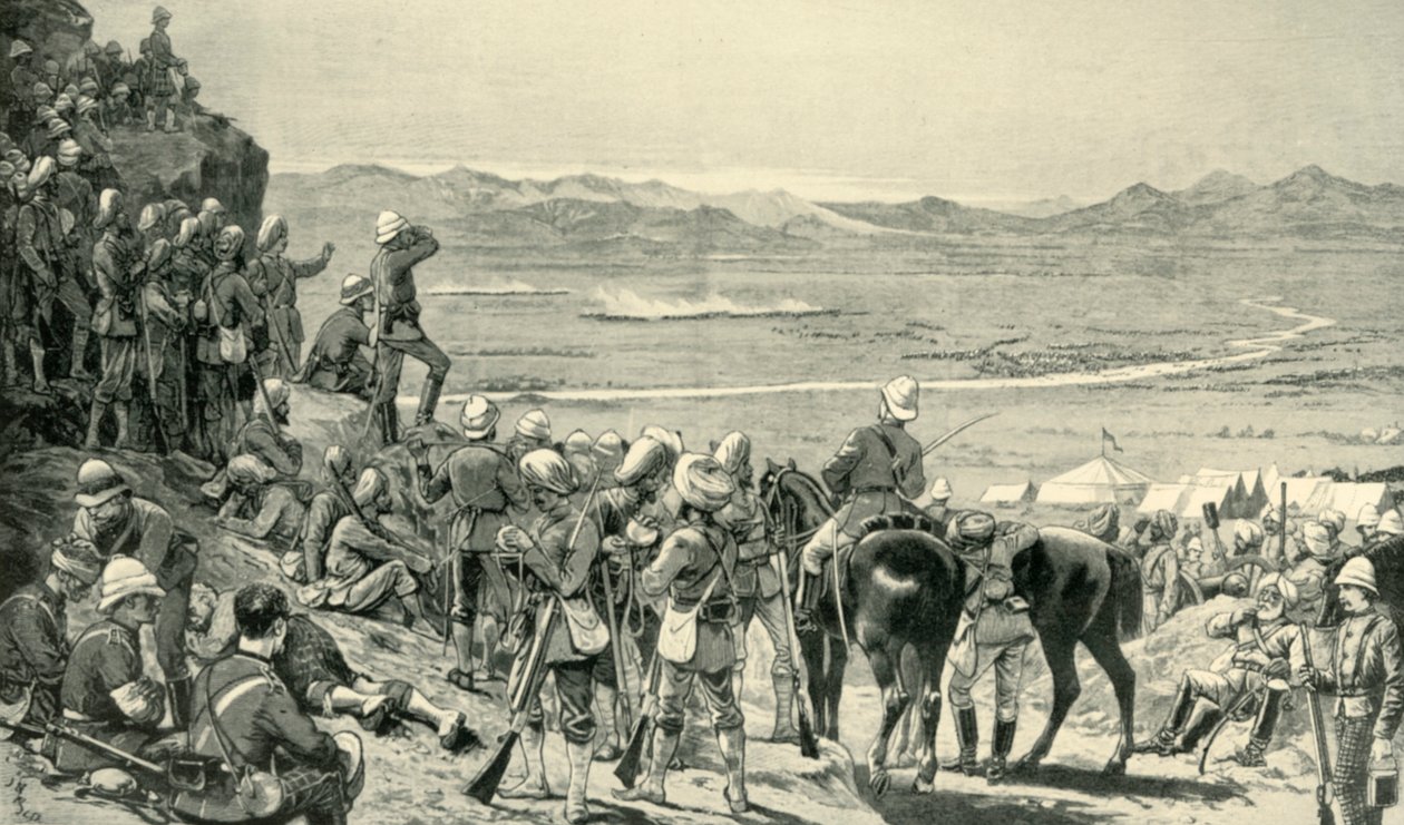 Ser på de afghanske styrkenes rute fra Bab Wali-fjellet, 1. september 1880, 1901. av Unbekannt