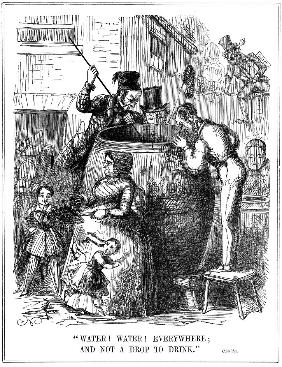 Vann! Vann! Overalt, og ikke en dråpe å drikke, 1849 av Unbekannt