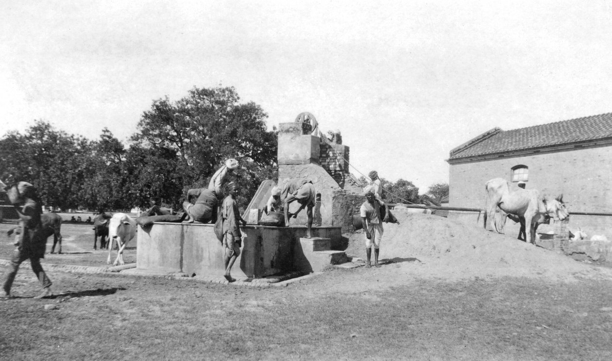 Vannbrønn, Mathura, India, 1916-1917 av Unbekannt