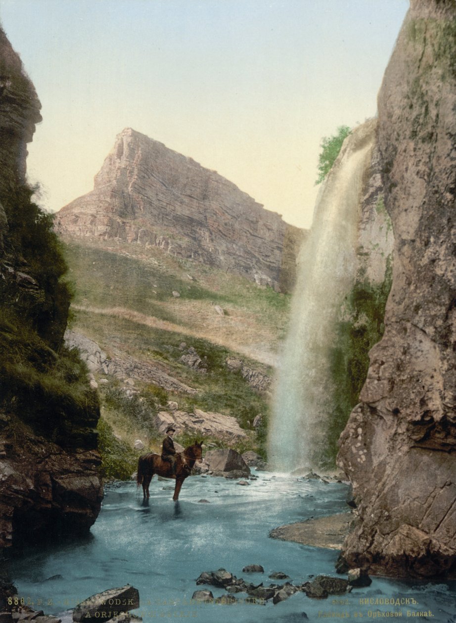 Foss nær Kislovodsk, Russland, c1895 av Unbekannt