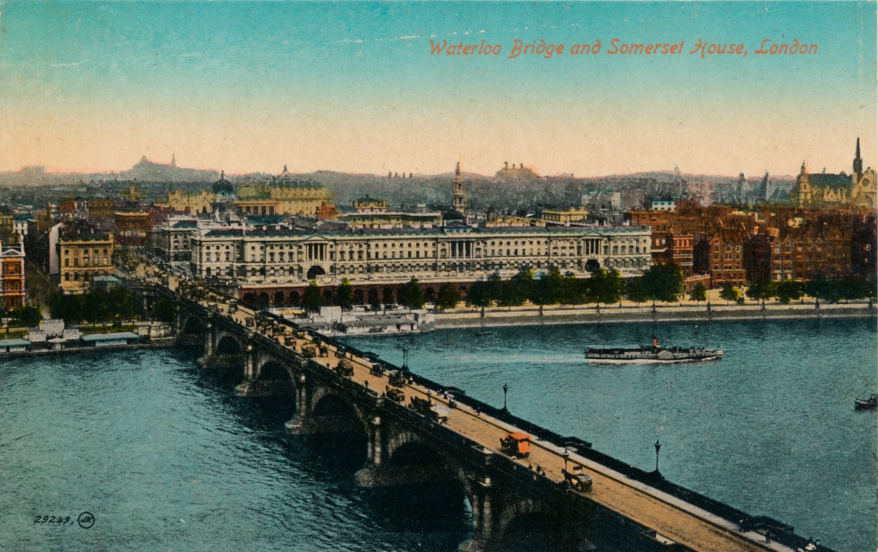 Waterloo Bridge og Somerset House, London, c1910. av Unbekannt