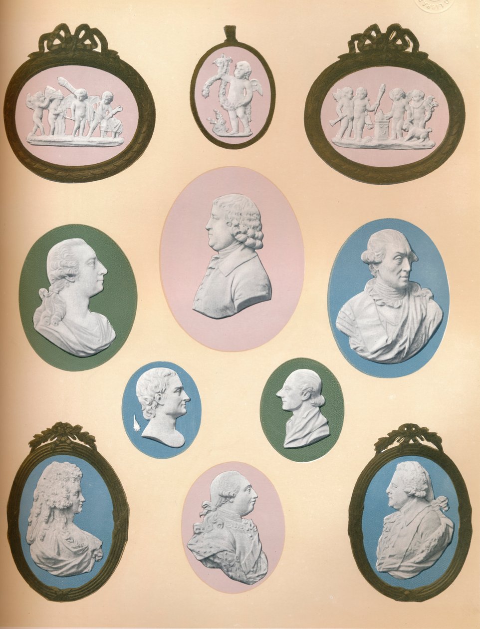 Wedgwood Portrait Medallions i besittelse av Mrs. Stoner & Evans, 1919 av Unbekannt