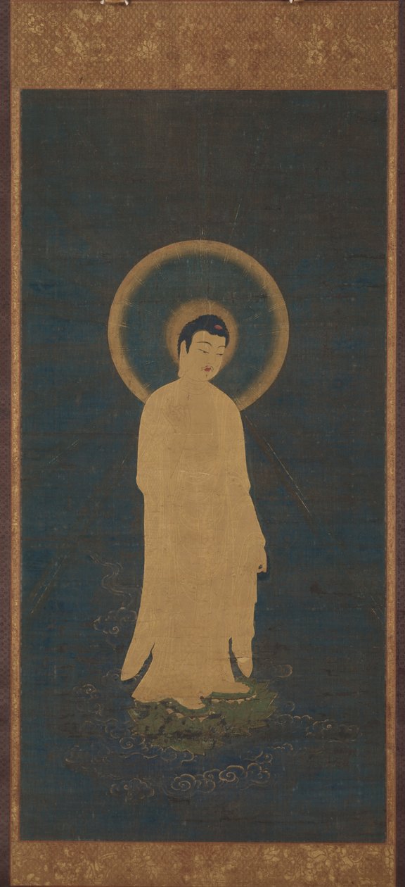 Innbydende nedstigning av Amida Buddha Raigo, ca 12701333. av Unbekannt