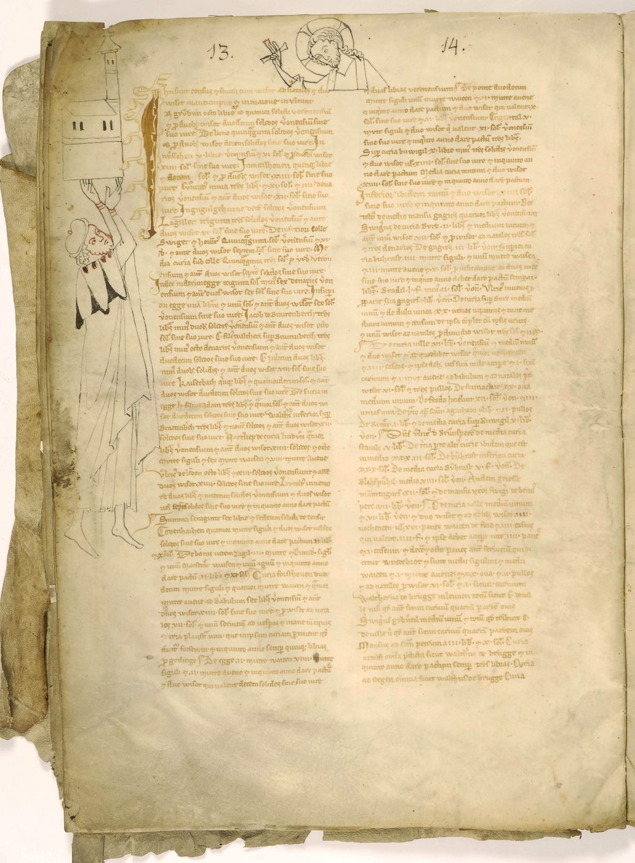 Welf I, hertug av Bayern Fra Codex maior traditionum Weingartensium av Unbekannt