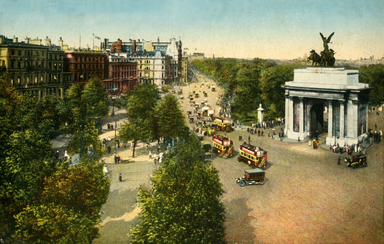 Wellington Arch og Quadriga, London, c1915. av Unbekannt
