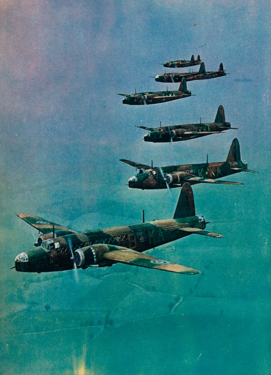 Wellington bombefly i formasjon, 1940 av Unbekannt
