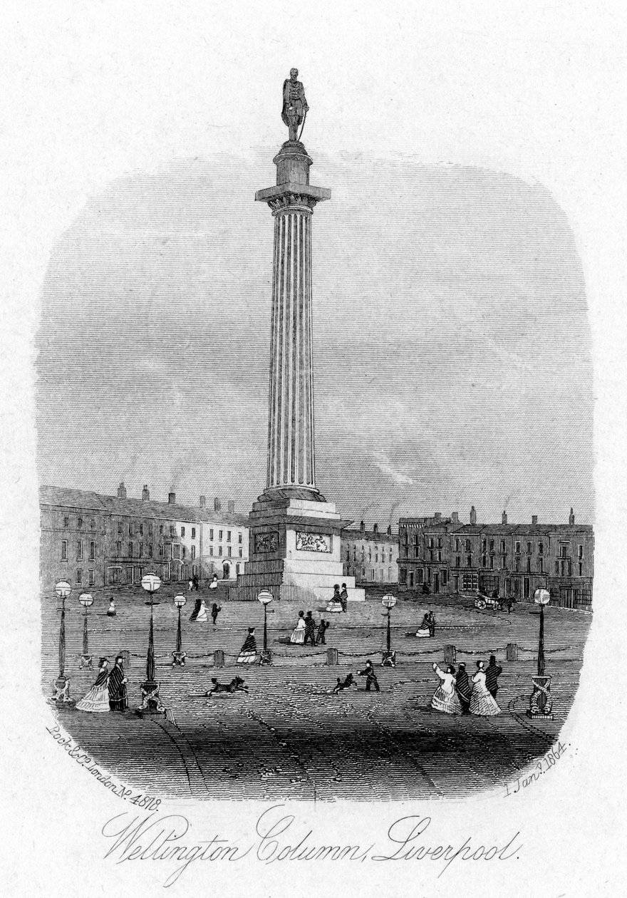 Wellington Column, Liverpool, 1864 av Unbekannt