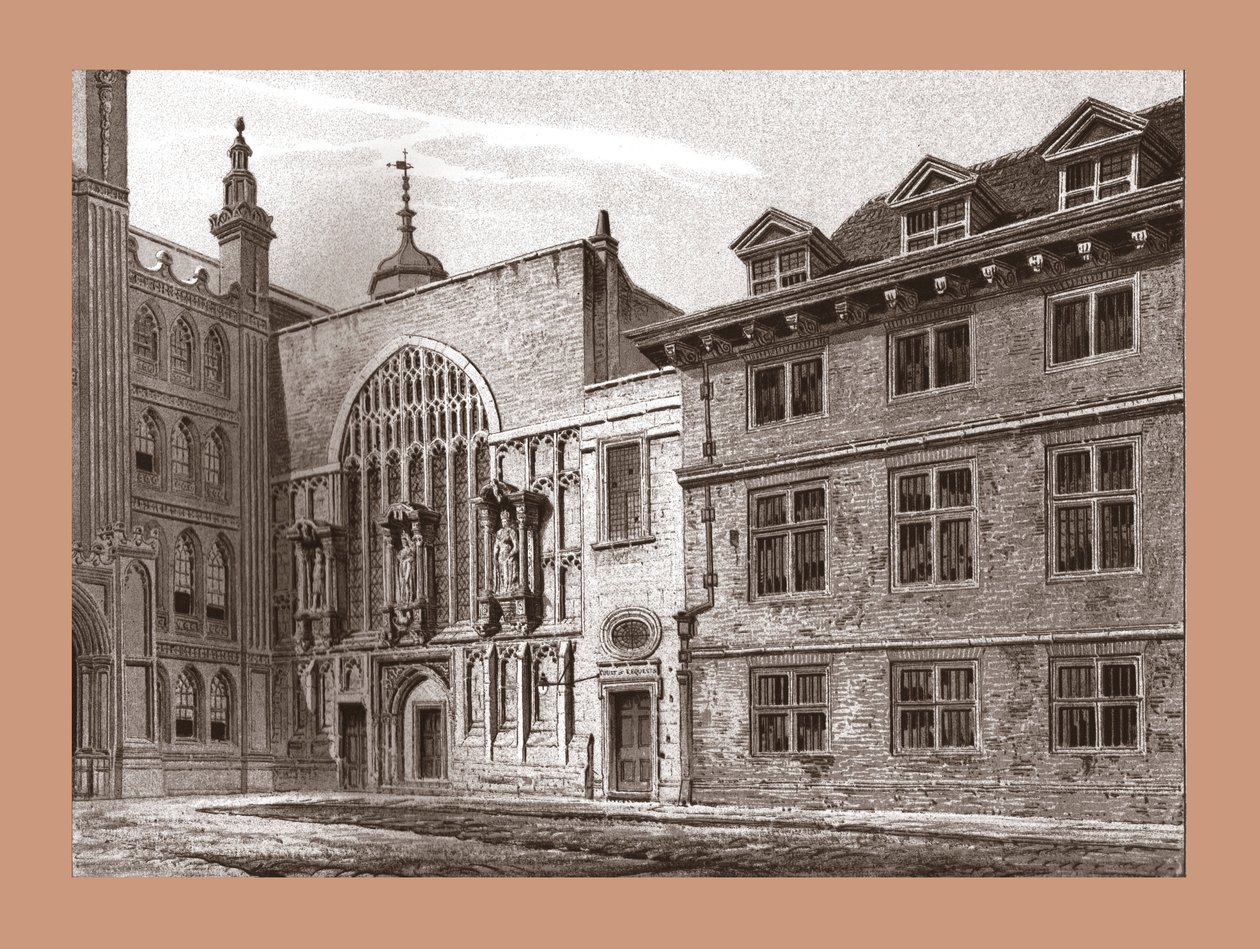 Vestfronten til Guildhall Chapel, 1886 av Unbekannt