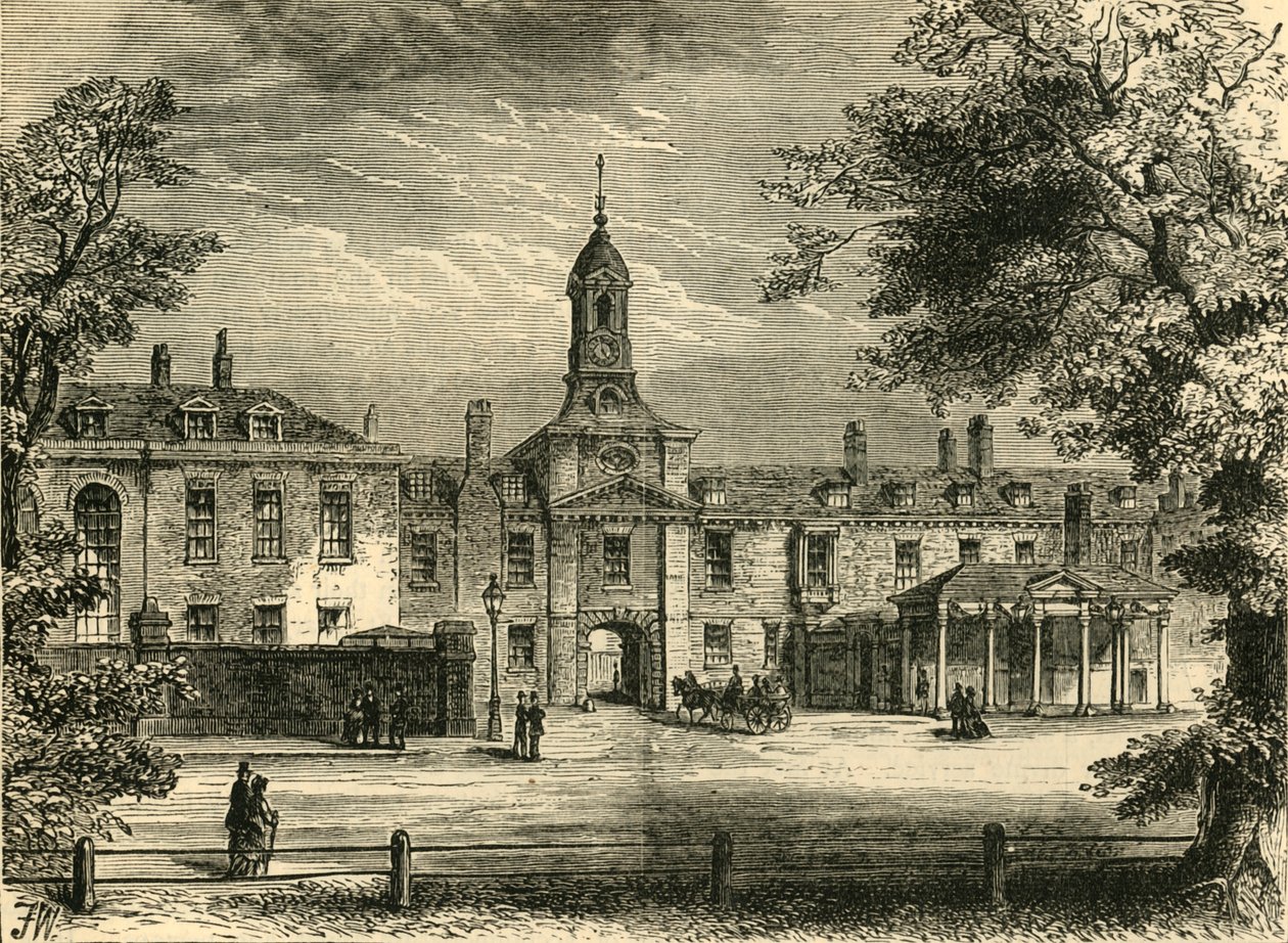 Vestfronten til Kensington Palace, c1876. av Unbekannt