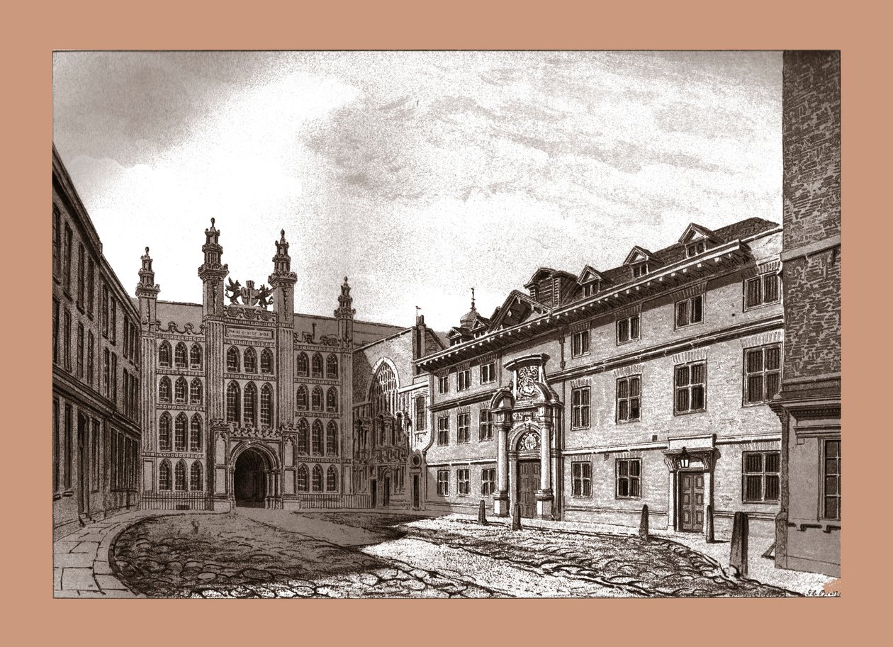 West View of Guildhall Chapel og Blackwell Hall, 1886 av Unbekannt