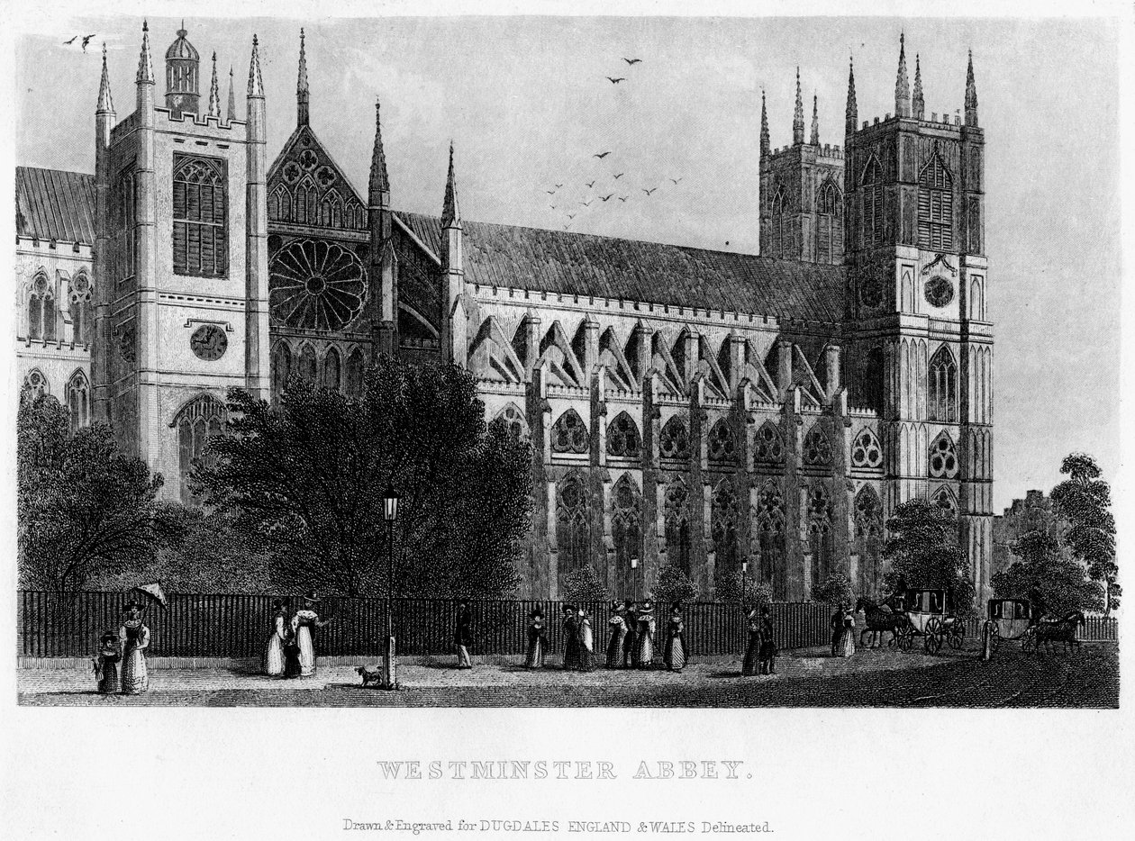 Westminster Abbey, London, 1800-tallet av Unbekannt