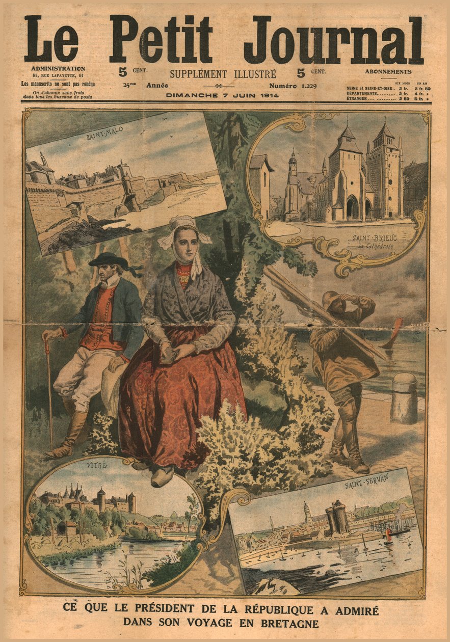 Hva presidenten beundret under sin reise til Bretagne, 1914. av Unbekannt