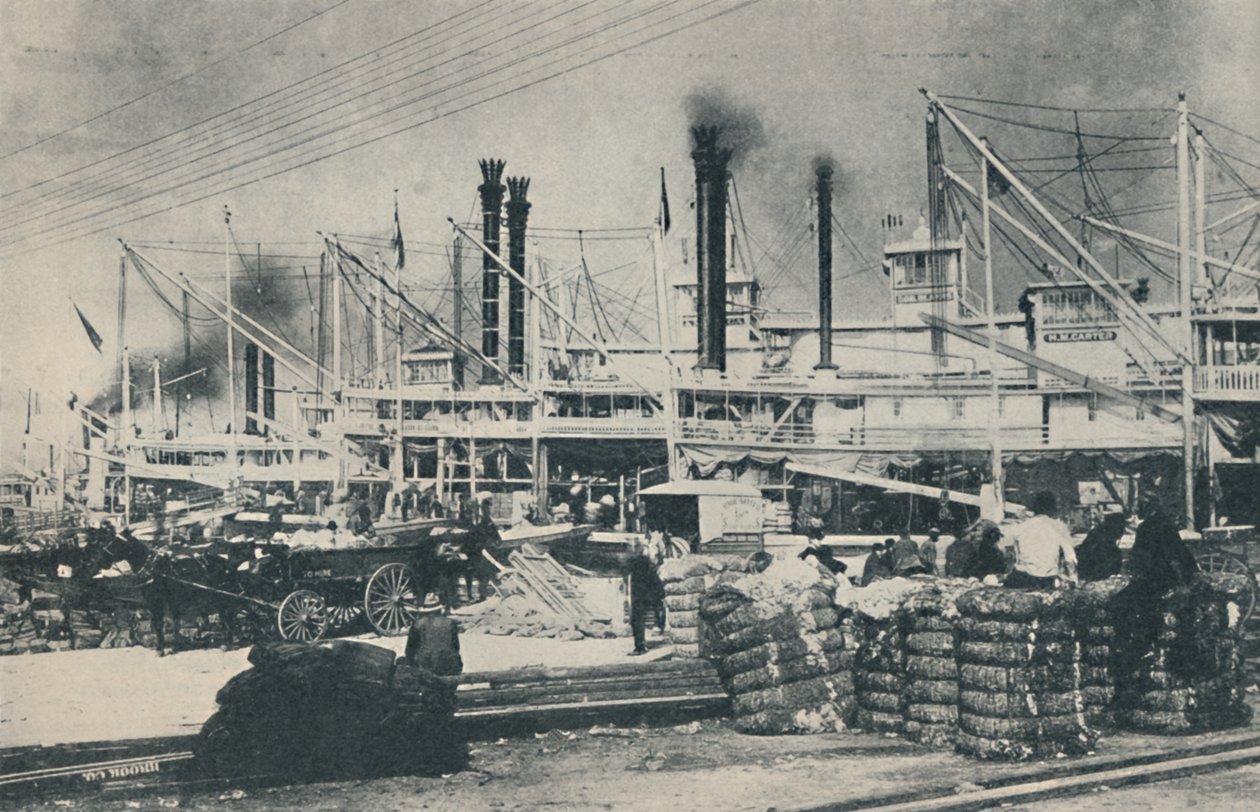 When Cotton Was Loaded, en skog av boretårn og røykstabler, 1937 av Unbekannt