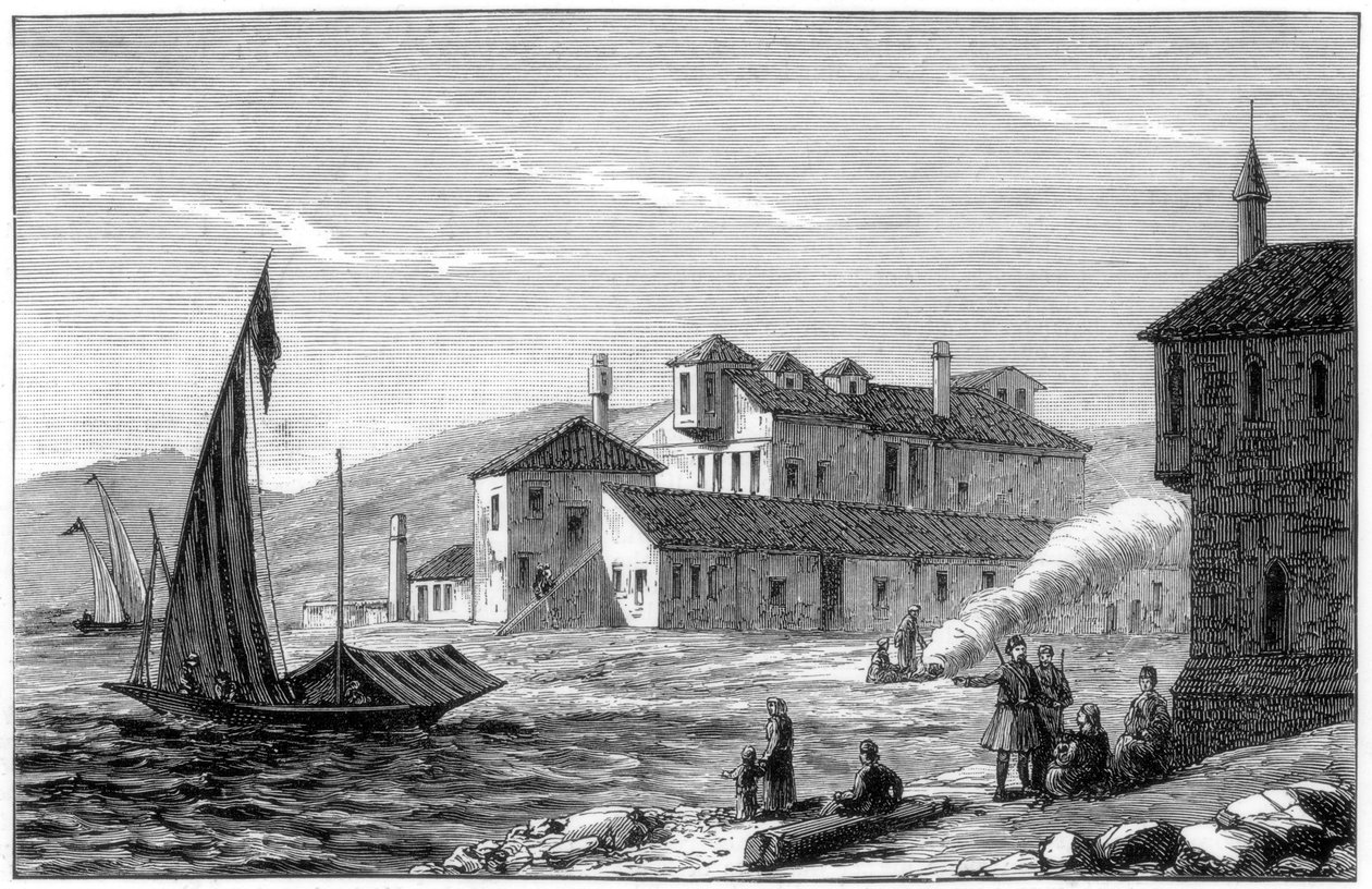 Der Lord Byron døde, Missolonghi, Hellas, 1888 av Unbekannt