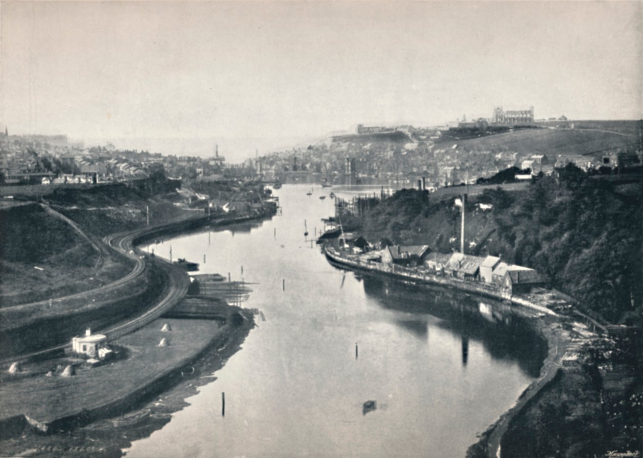 Whitby - Generell utsikt over byen, 1895 av Unbekannt