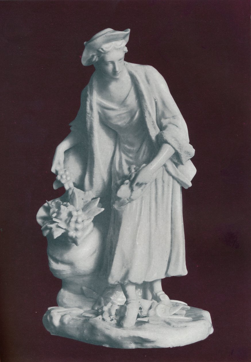 Hvit Chelsea Porcelain gartnere ledsagerfigur, c1770 av Unbekannt