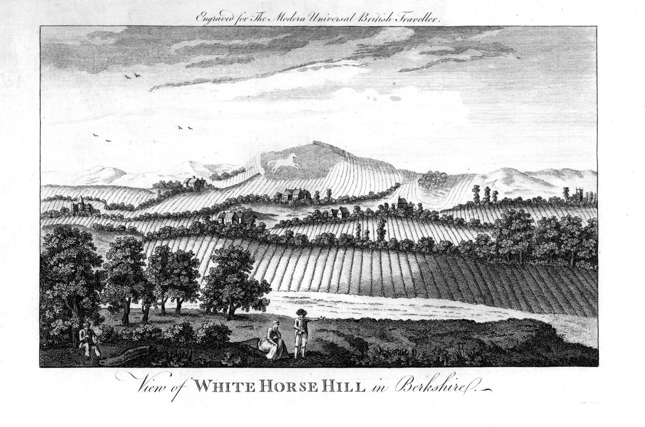 White Horse Hill, Berkshire, sent på 1700-tallet av Unbekannt