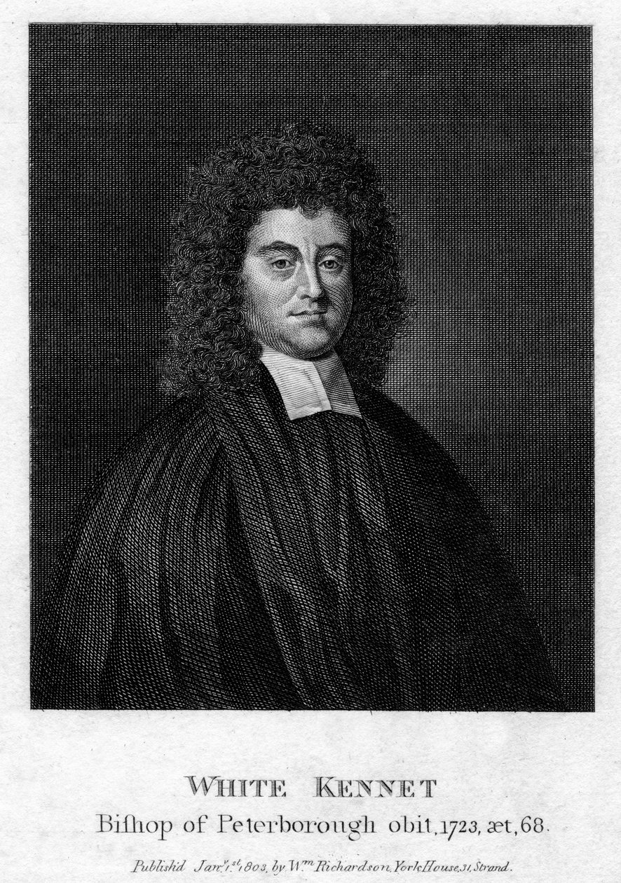 White Kennet 1660-1728, historiker og biskop av Peterborough, 1803 av Unbekannt