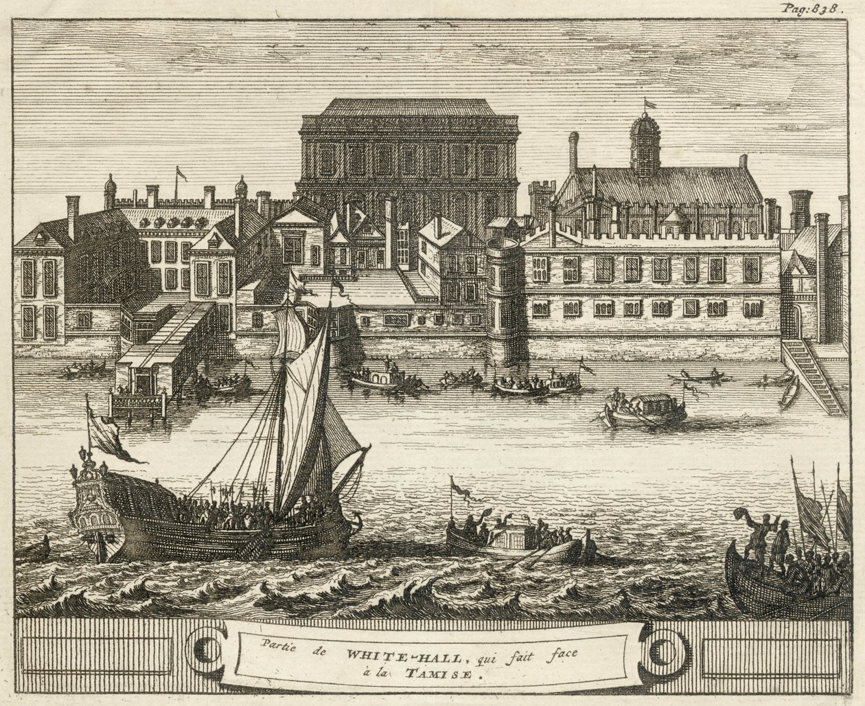 Whitehall, Westminster, London, 1707 av Unbekannt