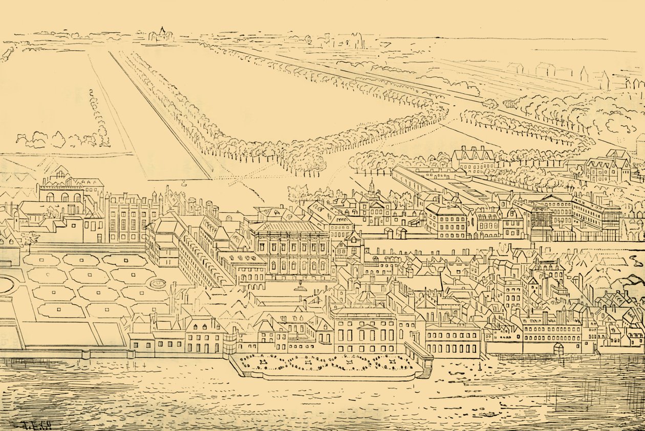 Whitehall, fra elven, 1881. av Unbekannt