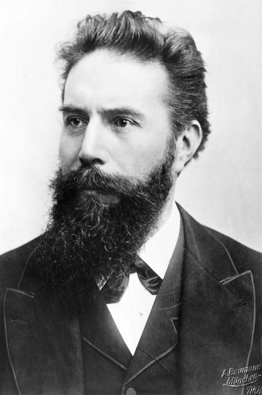 Wilhelm Conrad Roentgen , tysk fysiker, ca 1900 av Unbekannt
