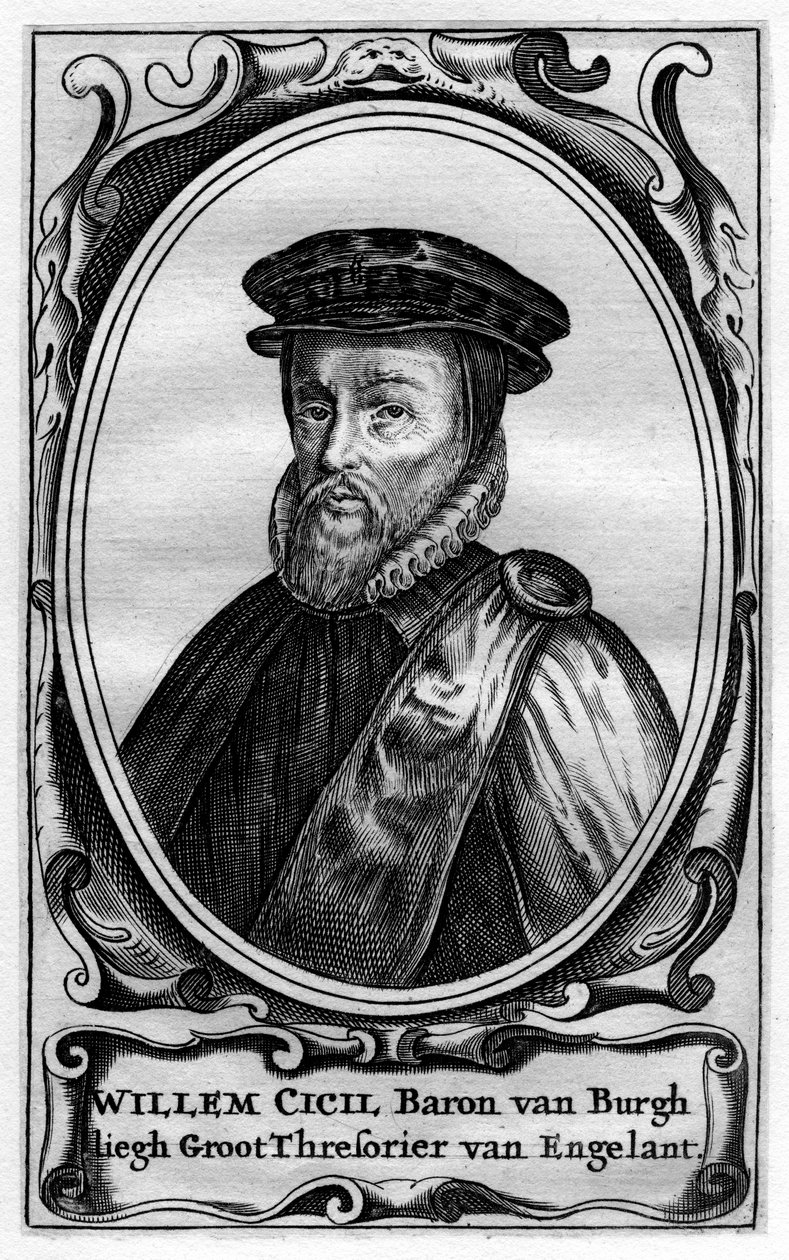 Willem Cecil, 1. baron Burghley, engelsk statsmann fra 1500-tallet av Unbekannt