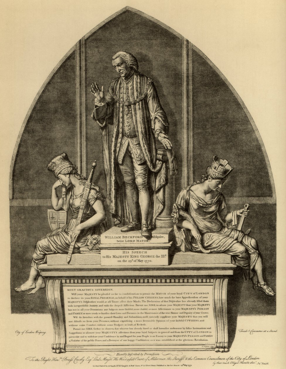 William Beckford og hans tale til kong George III, 1770 1886 av Unbekannt