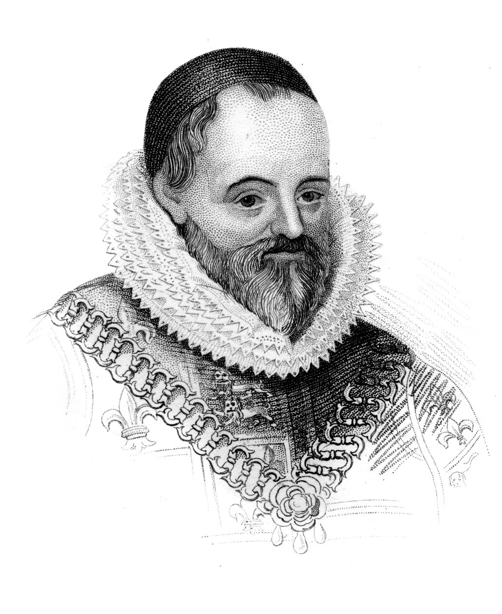 William Camden, engelsk antikvar og historiker, ca 1850 av Unbekannt