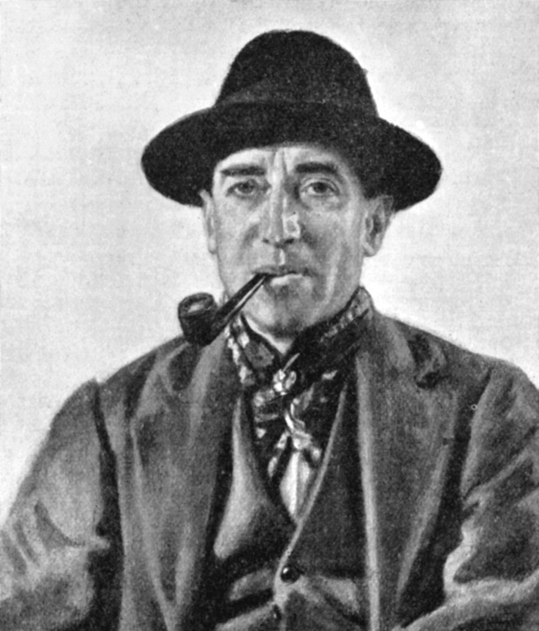 William Henry Davies 1871-1940, walisisk poet og forfatter, tidlig på 1900-tallet. av Unbekannt
