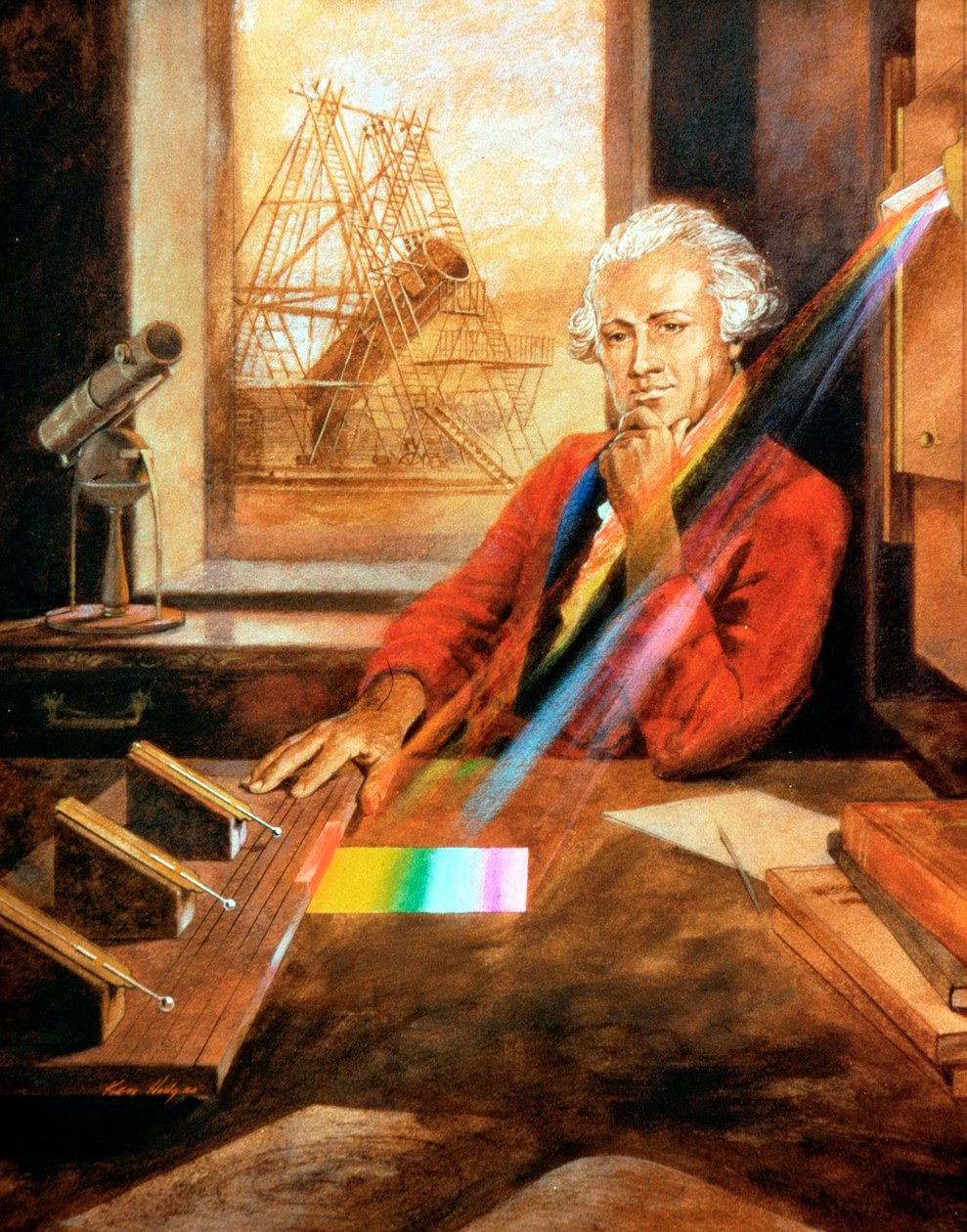 William Herschel 1738-1822 tyskfødt engelsk astronom av Unbekannt