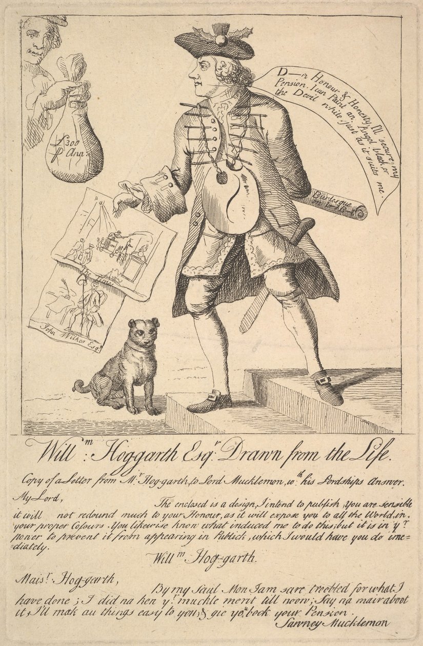 William Hog-garth Esq. Tegnet fra livet, 1763. av Unbekannt