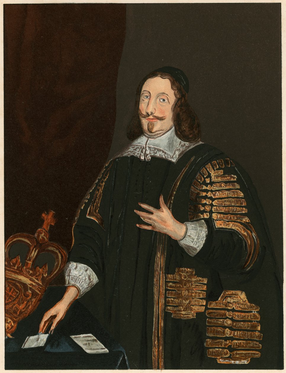 William Lenthall , engelsk parlamentariker og advokat fra 1600-tallet, c1843 av Unbekannt