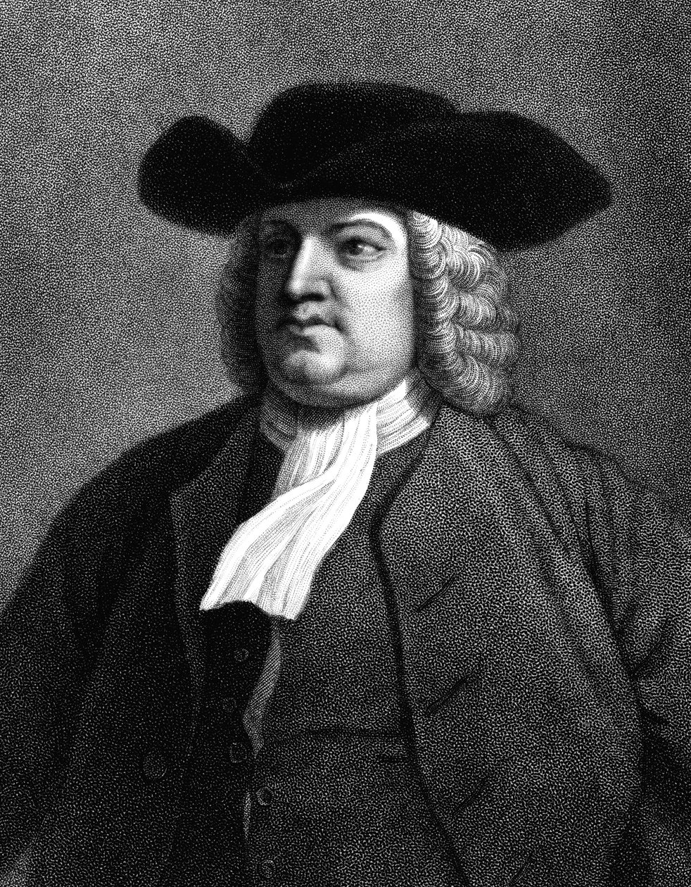 William Penn, engelsk medlem av Society of Friends, populært kjent som Quakers, 1837 av Unbekannt