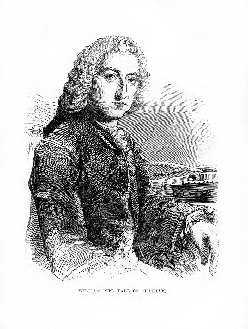 William Pitt, 1st Earl of Chatham, British Whig-statsmann, 1872 av Unbekannt