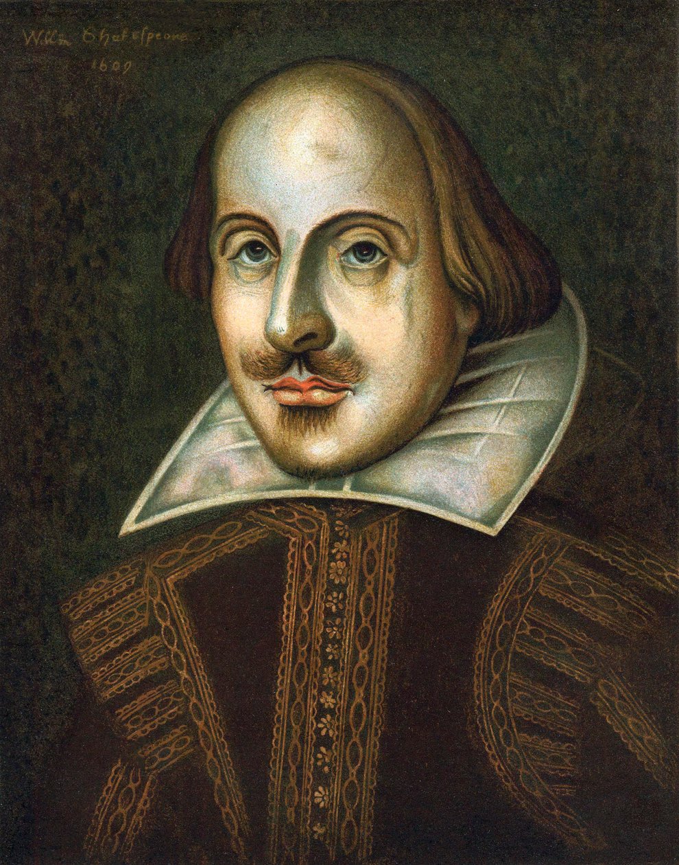 William Shakespeare, engelsk dramatiker, 1609 av Unbekannt