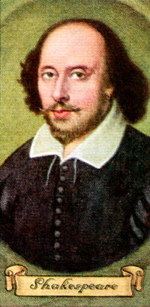 William Shakespeare, hentet fra en serie sigarettkort, 1935 av Unbekannt