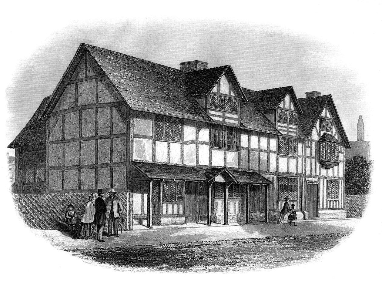 William Shakespeares hus, Stratford-upon-Avon, Warwickshire, slutten av 1800-tallet av Unbekannt