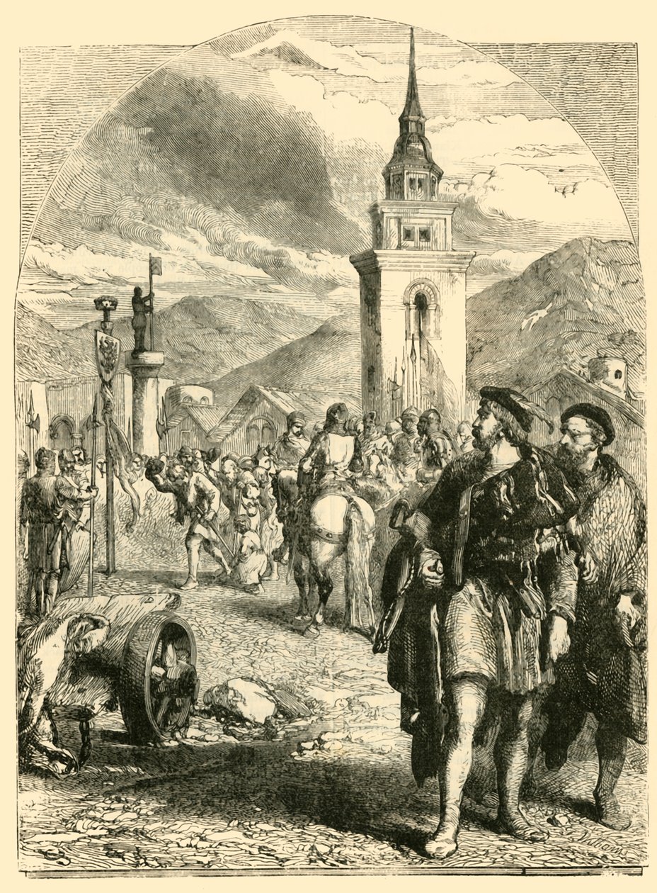 William Tell på markedsplassen i Altdorf, 1890. av Unbekannt