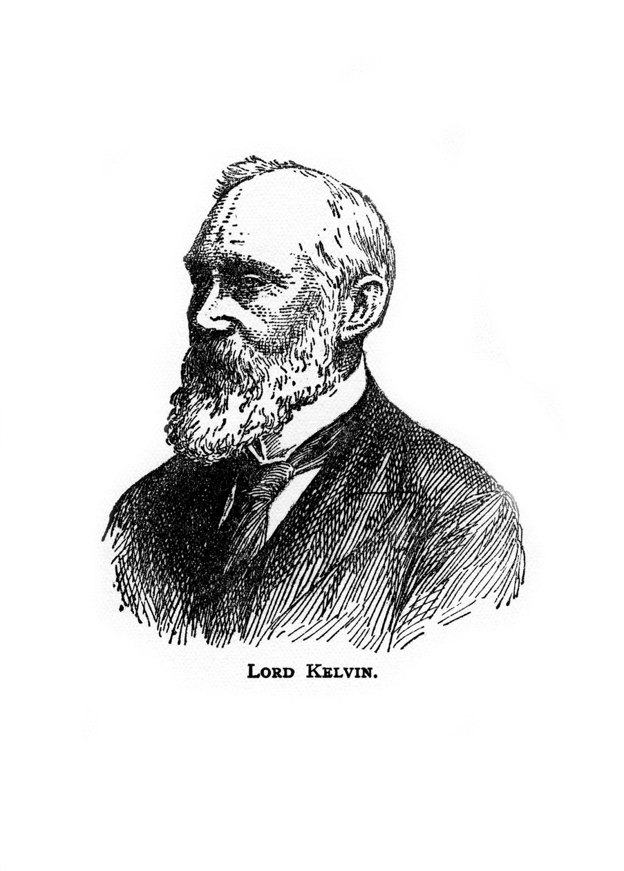William Thomson, Lord Kelvin , irsk-skotsk matematiker, fysiker og ingeniør, 1900-tallet av Unbekannt