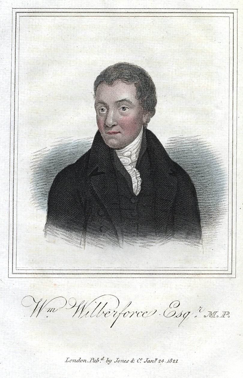 William Wilberforce, engelsk anti-slaveri-kampanje, 1821 av Unbekannt