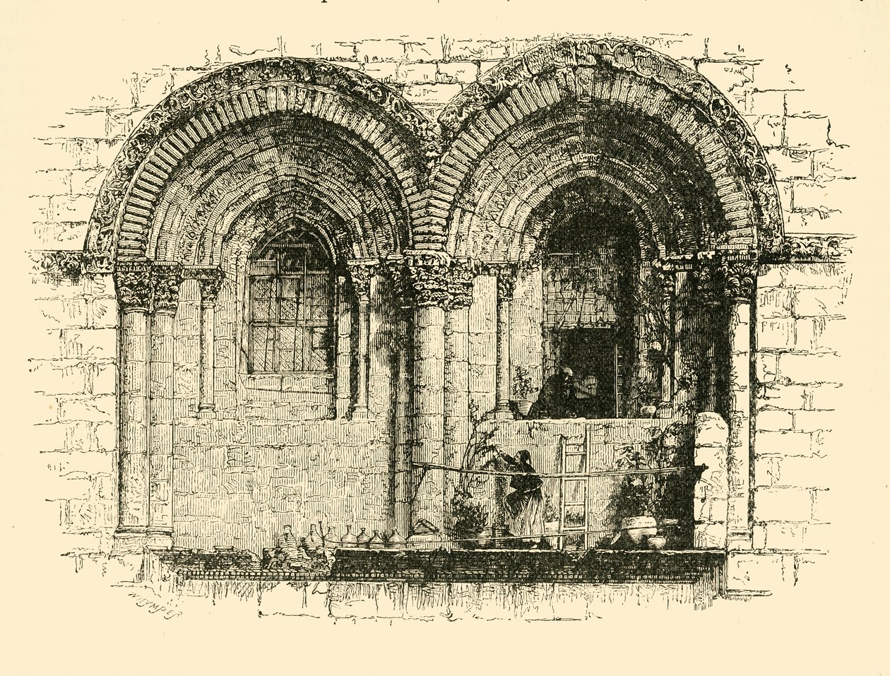 Vinduer av Den hellige gravs kirke, Jerusalem, 1890. av Unbekannt