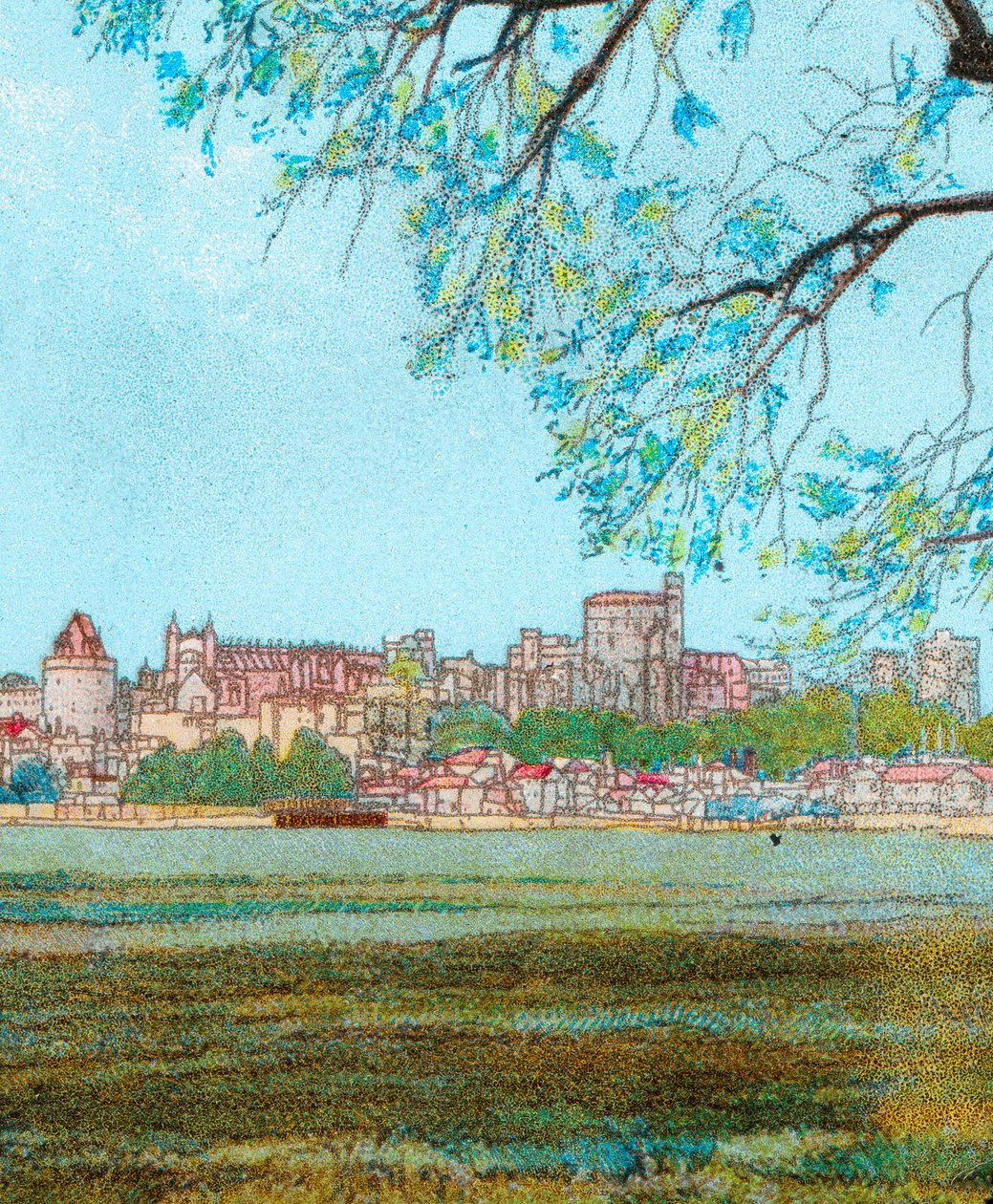Windsor Castle fra Themsen, c1902 av Unbekannt