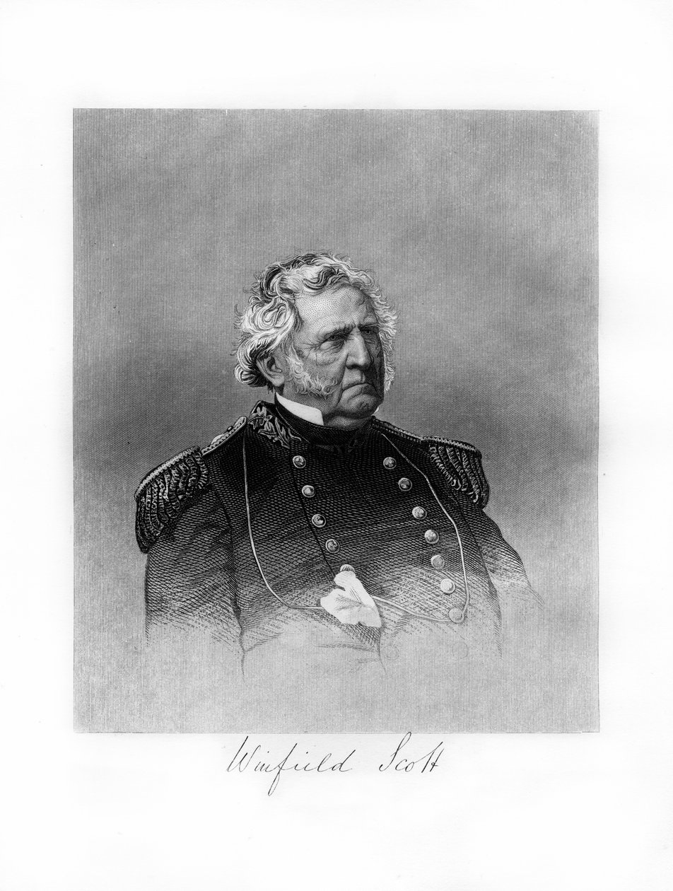 Winfield Scott , USAs hærgeneral, diplomat og presidentkandidat, 1872 av Unbekannt