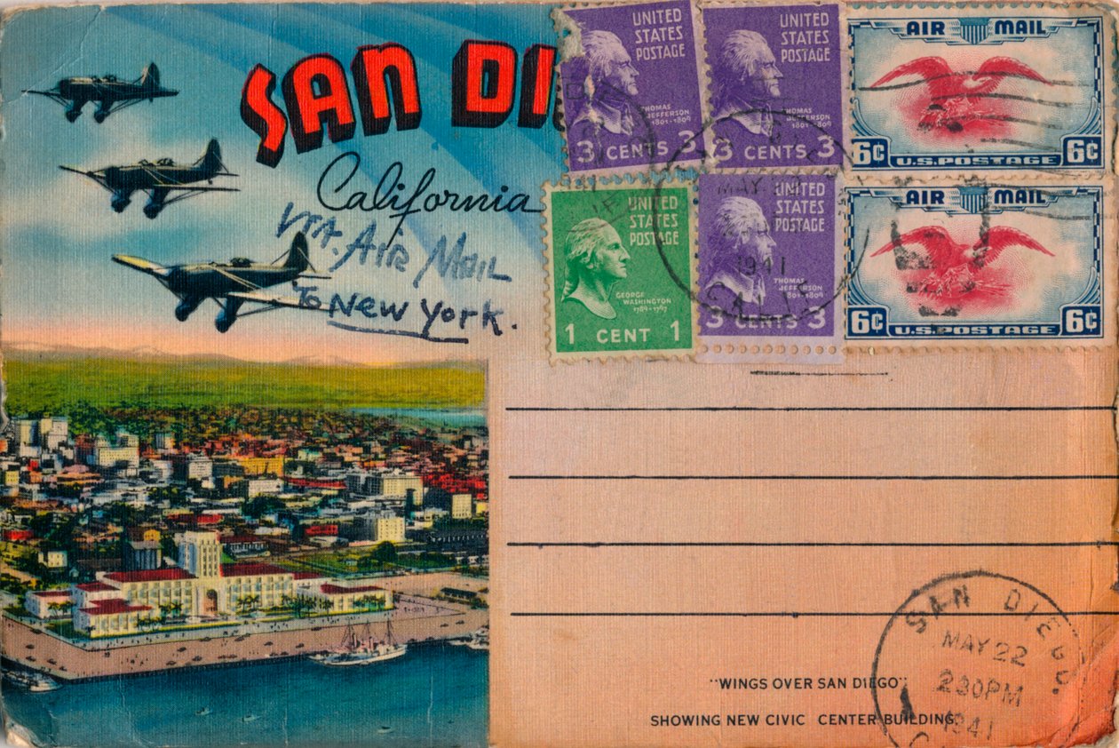 Wings Over San Diego – Viser New Civic Center Building, c1941 av Unbekannt