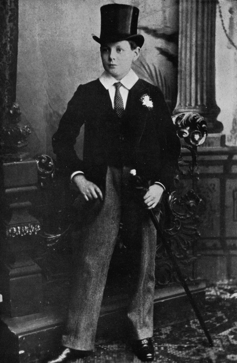 Winston Churchill som Harrow-skolegutt i 1889, 1945 av Unbekannt