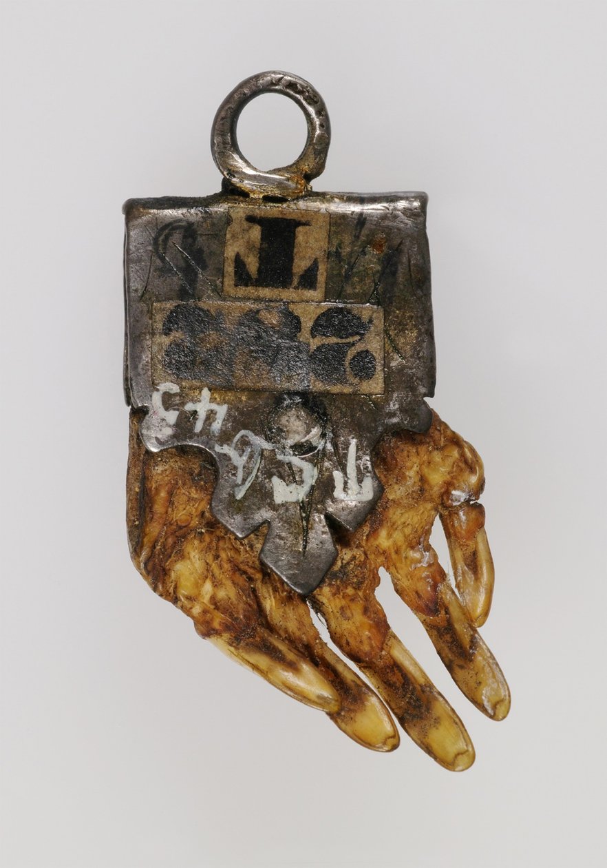 Hekse føflekker pote Mole Amulet, 1700-tallet av Unbekannt